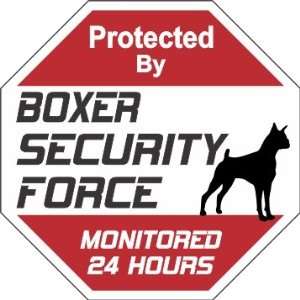  Boxer Yard Sign Security Force Boxer Dog