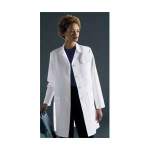  Ladies Staff Length Lab Coat   White, Size 16   1 ea 