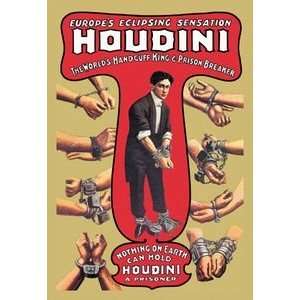 Houdini The Worlds Handcuff King and Prison Breaker   Paper Poster 
