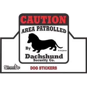  Dachshund Caution Sticker Automotive