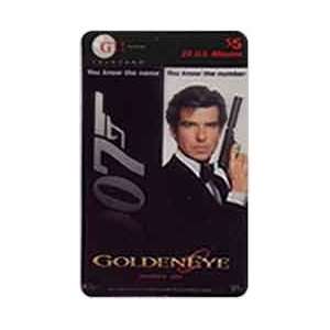   Phone Card $5. James Bond 007 GoldenEye Movie Poster   Bond With Gun