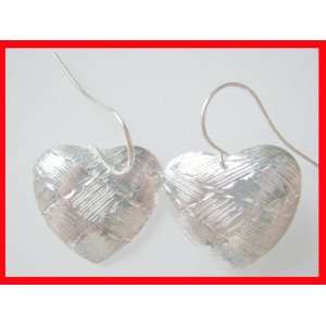   Heart Dangle Earrings Sterling Silver #0249 Arts, Crafts & Sewing