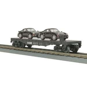   Norfolk Southern Flat car w/2 Porsche 993s Railroad 3 rail O gauge