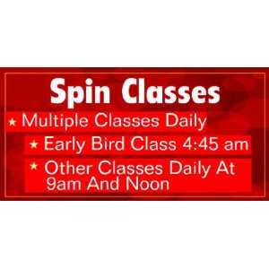  3x6 Vinyl Banner   Spin Classes 