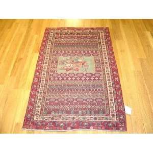    3x5 Hand Knotted Soumak Persian Rug   50x30