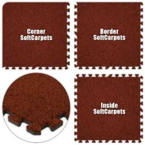  Floor Pad, SoftCarpets, Red, 22 x 42 Set, Total Sq. Ft 
