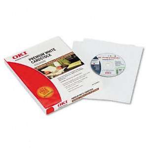  Oki® Premium Card Stock, 110lb, White, Letter, 100 Sheets 