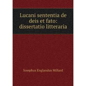   et fato dissertatio litteraria Iosephus Englandus Millard Books