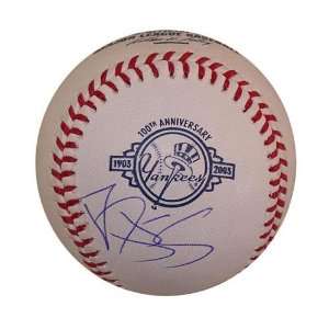  Autographed Daryl Strawberry NY Yankees 100th Anniversary 