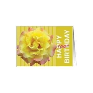  104th Birthday Yellow Rose Card Toys & Games