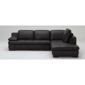  Kk 1052 Espresso Italian Leather Sectional Sofa