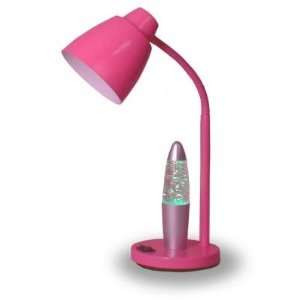    Pink Metal Task and Glitter Lamp CM 10611