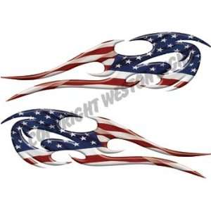 Tribal American Flag Flames   5.5 h x 18 w Everything 