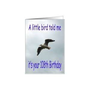  Happy 108th Birthday Flying Seagull bird Card Toys 
