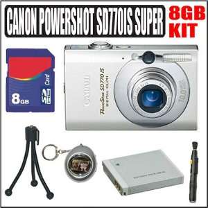  Canon Powershot SD770IS Silver 10MB 3X Zoom 2.5 inch LCD 