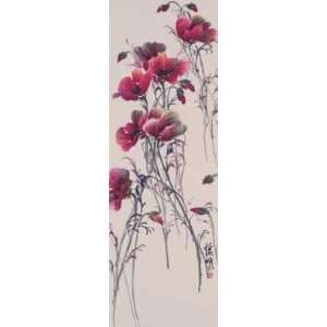    Majestic Poppy artist Ywing Ming Jyang 13x37