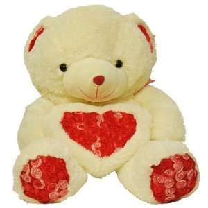  Romantic Rose Heart Bear Doll (Teddy Bear) 36 Inches Tall 