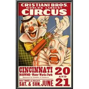  Critiani Brothers Worlds Largest Circus Lamina Framed Art 