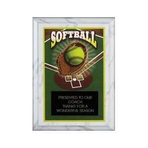 Softball Plaques   Beautiful Full Color Event Award Plaques HEIGHT 5 