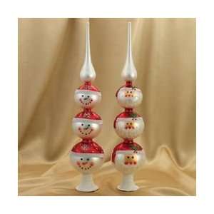  Club Pack of 12 Glass Santa and Snowman Vintage Style Christmas 