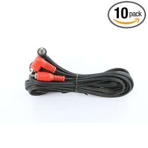  12 Ft Right Angle 2 RCA M to 2 RCA M Black w/Nickel 