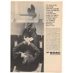  1965 BOAC Super VC 10 Economy Class Seat Print Ad