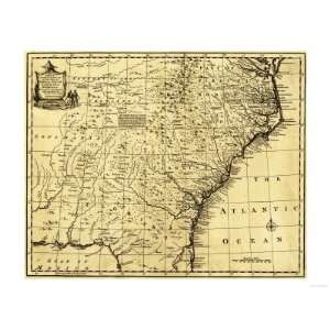 North and South Carolina & Georgia   Panoramic Map Premium 