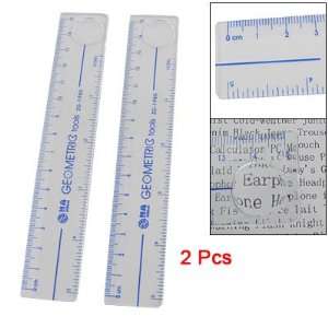   Inch 15cm Plastic Magnifier Straight Edge Ruler