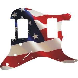  US Patriot Flag Graphical Strat HH 11 Hole Pickguard 