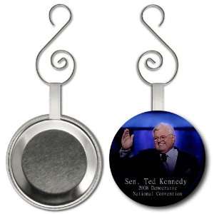 Democratic Senator Ted Kennedy 2.25 inch Button Style Hanging Ornament