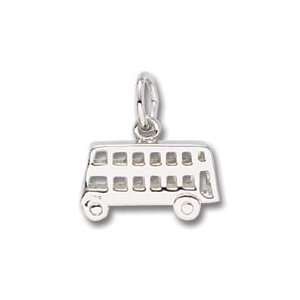  Double Decker Bus Charm in Sterling Silver Jewelry