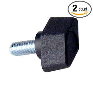 DimcoGray Black Thermoplastic Wingnut Knob, Zinc Stud 10 32 Thread x 