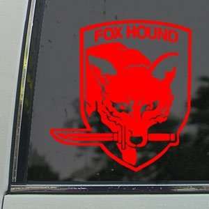   Decal FOXHOUND CREST SOLID SNAKE Red Sticker Arts, Crafts & Sewing