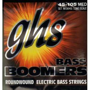  GHS M3045 Bass Boomers Long Scale Med Light Electric Bass 