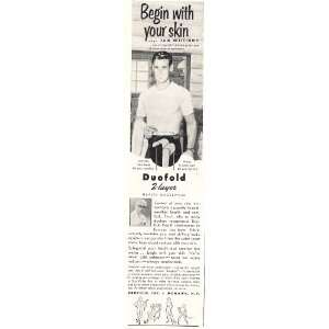  Ted Williams 1956 Original Ad for Duofold Health Underwear 