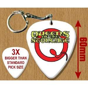  Queens Of The Stoneage BIG Guitar Pick Keyring Musical 