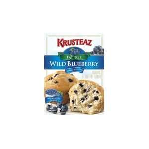 Krusteaz Fat Free Wild Blueberry Muffin Mix, 17.5 oz (Pack of 6 