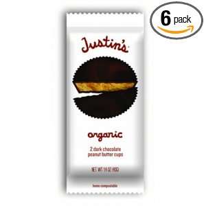 Justins Dark Chocolate Peanit Butter Cup, 1.4 Ounce (Pack of 6 