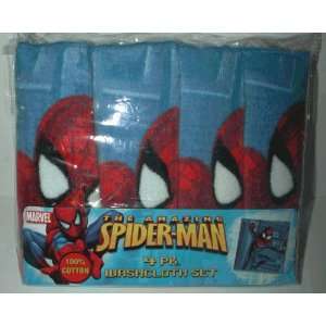 Spiderman 4 Pack Wascloth