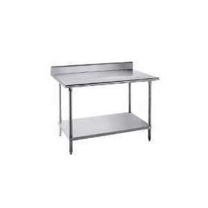   Steel Commercial Work Table with 5 Backsplash an