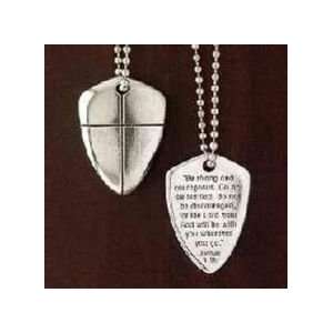  Pendant Shield Of Faith (Cross) Pewter 24 Chain 
