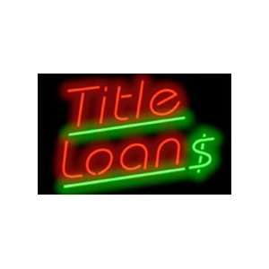  Title Loans Neon Sign