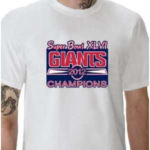 NY Giants Super Bowl Champions Heat Press T shirt 2012 Size Small 