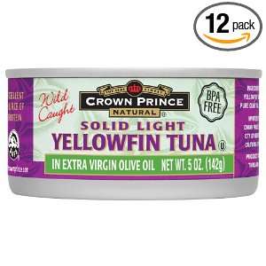   Light Yellowfin Tuna in Extra Virgin Olive Oil, 5 Ounce Cans (Pack of