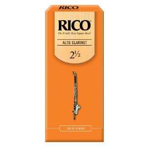  Rico Alto Clarinet Reeds, Strength 2.5, 25 pack Musical 
