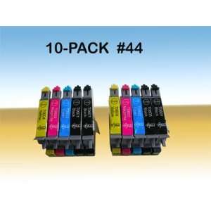 10 Pack (4BK 2C 2M 2Y) US Patented Epson Non OEM ink cartridge T044 