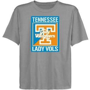  UT Vols T Shirt  Tennessee Lady Vols Youth Ash Stencil T 
