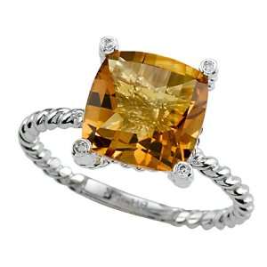  3.81 cttw Genuine Citrine Ring by Effy Collection® in 14 