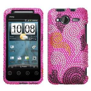  Spiral Hearts Diamante Phone Protector Cover for HTC A7373 