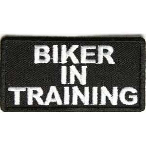  Biker in Training Patch, 3x1.5 inch, small embroidered 